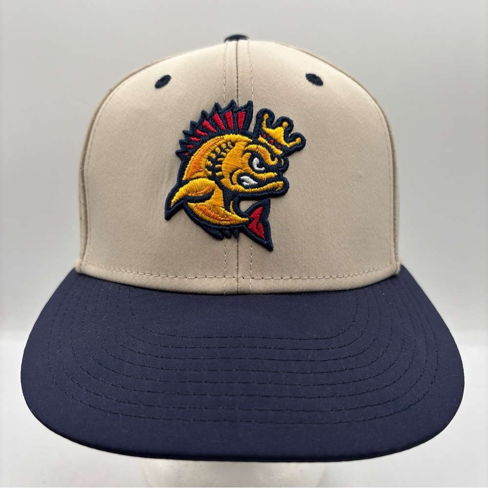 Kenosha Kingfish MiLB The Game Pro Northwoods League Tan/Navy Small Fitted Hat